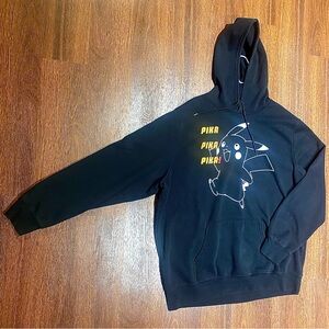 Pokémon Pikachu Hoodie 2XL Black – PIKA Graphic, Official Licensed, Adult Size